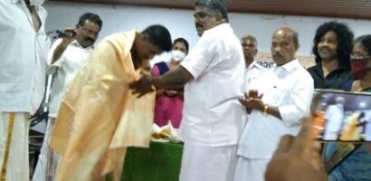 ക്ഷേത്ര ശിൽപ്പിയെ ആദരിച്ചു